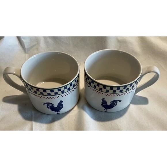Set of 2 Farm Fresh by Signature Rooster, Coffee Mugs CUTE!! - Picture 1 of 6